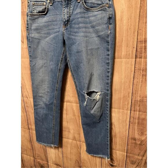 Rag & Bone NY 27 jeans dre low-rise slim boyfriend distressed blue distressed - Picture 2 of 9